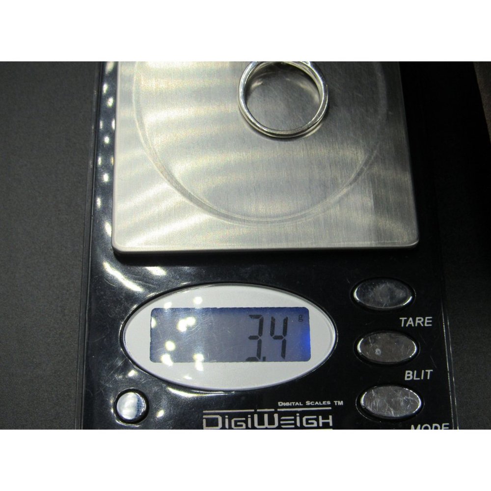 Size 7 10K White Gold 2.2 Total Carat Weight Of Natural Diamonds Band Ring - Picture 10 of 10